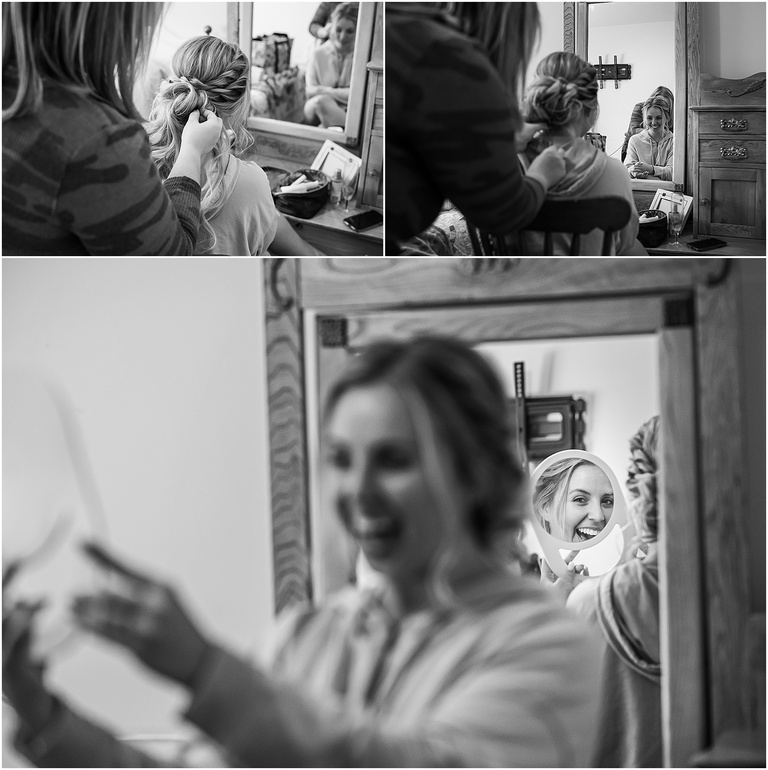 Bride Looking in the Mirror
